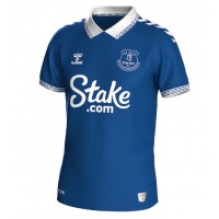 Camiseta Everton Amadou Onana #8 Primera Equipación Replica 2023-24 mangas cortas